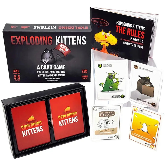 Exploding Kittens: NSFW Edition - Party Humor Card Game for Adults (2-5 Players, Ages 18+) - Exploding Kittens