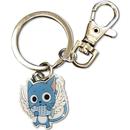 Fairy Tail [Season 7] - Chibi Happy Eating Fish Keychain (1", Metal) - Great Eastern Entertainment