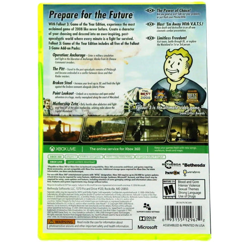 Fallout 3 (Game of the Year Edition) - Xbox One + Xbox 360