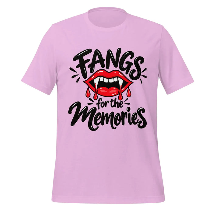 Fangs for the Memories T-Shirt - Funny Halloween Vampire Lips Graphic Tee