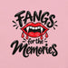 Fangs for the Memories T-Shirt - Funny Halloween Vampire Lips Graphic Tee