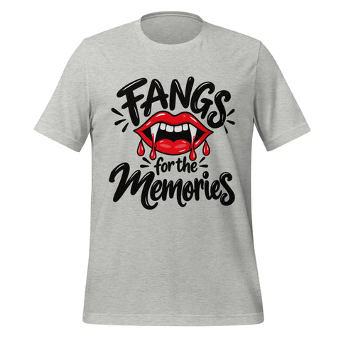 Fangs for the Memories T-Shirt - Funny Halloween Vampire Lips Graphic Tee - Image 25