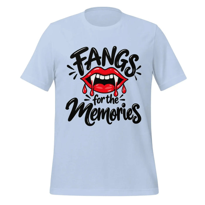 Fangs for the Memories T-Shirt - Funny Halloween Vampire Lips Graphic Tee