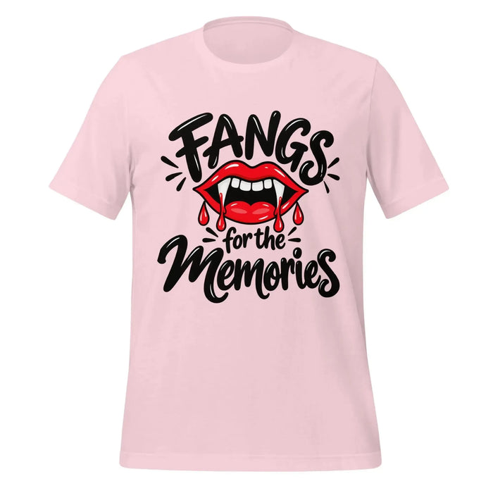 Fangs for the Memories T-Shirt - Funny Halloween Vampire Lips Graphic Tee