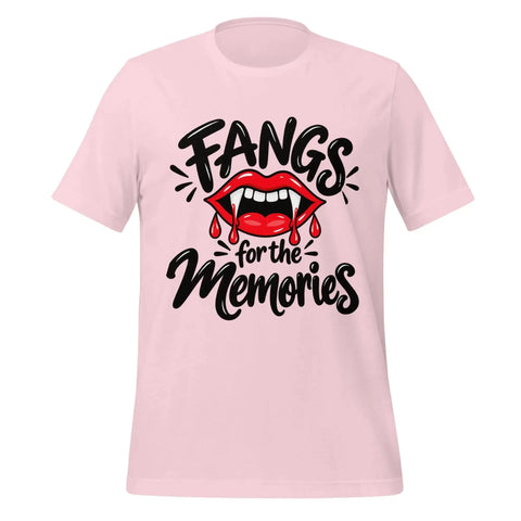 Fangs for the Memories T-Shirt - Funny Halloween Vampire Lips Graphic Tee - Image 33