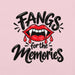 Fangs for the Memories T-Shirt - Funny Halloween Vampire Lips Graphic Tee