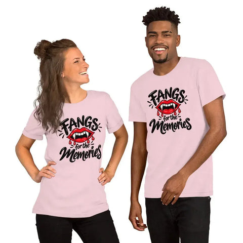 Fangs for the Memories T-Shirt - Funny Halloween Vampire Lips Graphic Tee - Image 36