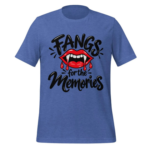Fangs for the Memories T-Shirt - Funny Halloween Vampire Lips Graphic Tee - Image 5