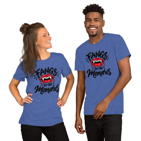 Fangs for the Memories T-Shirt - Funny Halloween Vampire Lips Graphic Tee - Image 8