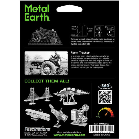 Farm Tractor Vehicle Figure Model Kit (Steel, Moderate Difficulty) - Fascinations - Metal Earth Series - (2022) - Image 3