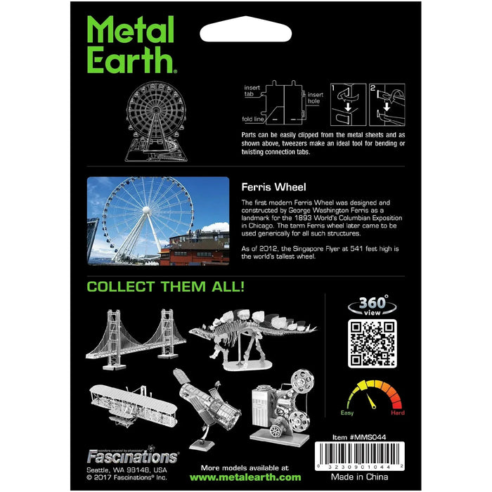 Ferris Wheel Figure Model Kit (Steel, Moderate Difficulty) - Fascinations - Metal Earth Series - (2023)