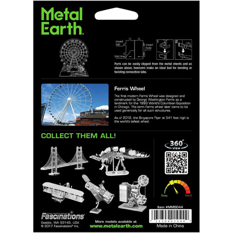 Ferris Wheel Figure Model Kit (Steel, Moderate Difficulty) - Fascinations - Metal Earth Series - (2023) - Image 3