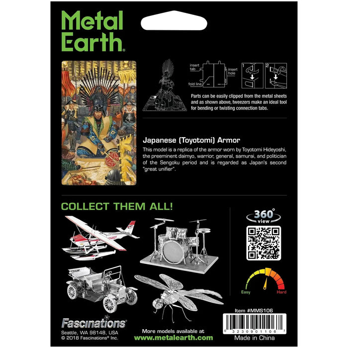 Feudal Japan - Toyotomi Hideyoshi Samurai Armor Figure Model Kit (Steel, Moderate Difficulty) - Fascinations - Metal Earth Series - (2024)