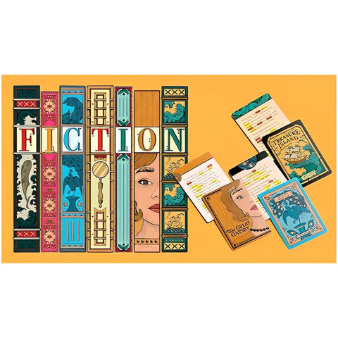 Fiction - Social Deduction Literature Board Game for Family, and Adults (2-8 Players, Ages 10+) - Allplay