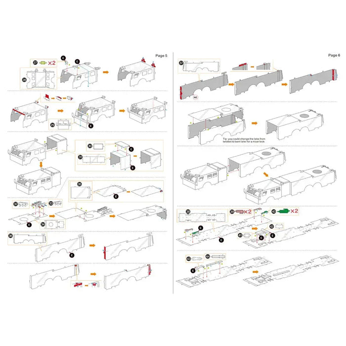 Fire Engine Truck Figure Model Kit (Steel, Moderate Difficulty) - Fascinations - Metal Earth Series