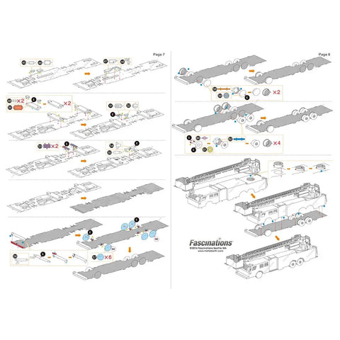 Fire Engine Truck Figure Model Kit (Steel, Moderate Difficulty) - Fascinations - Metal Earth Series