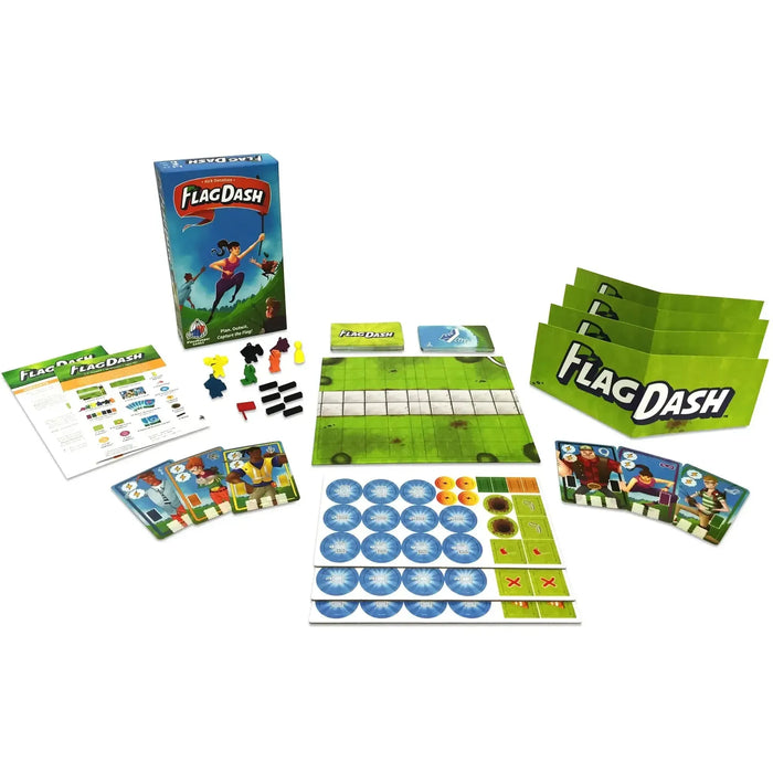 Flag Dash - Competitive Strategy Board Game for Family and Adults (2-4 Players, Ages 8+) - Ultra PRO