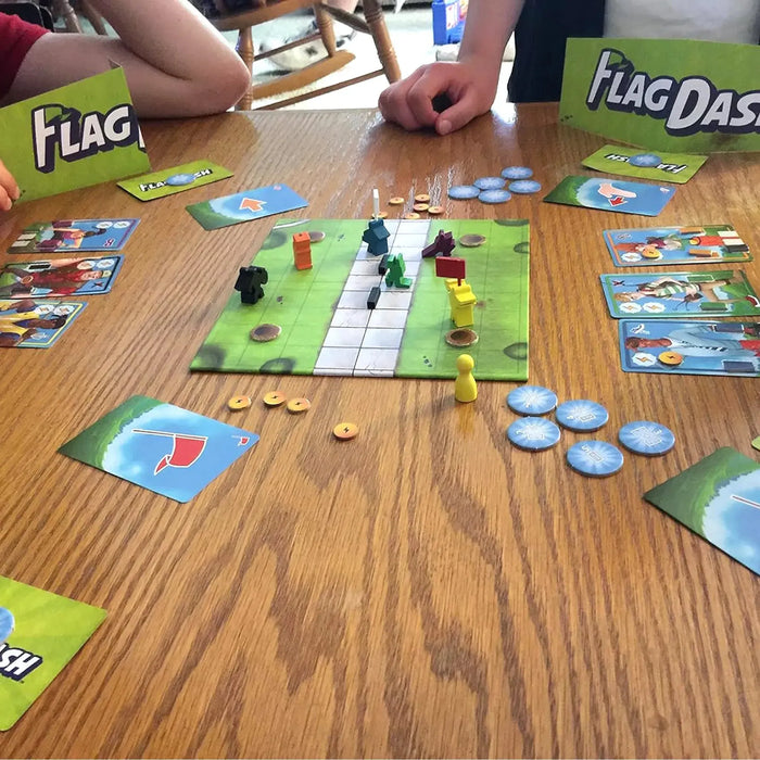 Flag Dash - Competitive Strategy Board Game for Family and Adults (2-4 Players, Ages 8+) - Ultra PRO