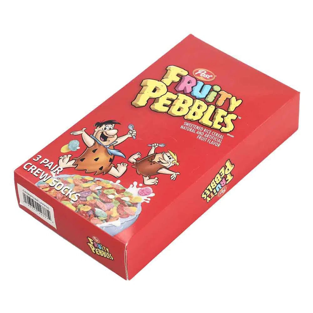 Flinstones - Fruity Pebbles Cereal Crew Socks Box Set (3 Pairs) - Bioworld