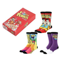 Flinstones - Fruity Pebbles Cereal Crew Socks Box Set (3 Pairs) - Bioworld- Image 1