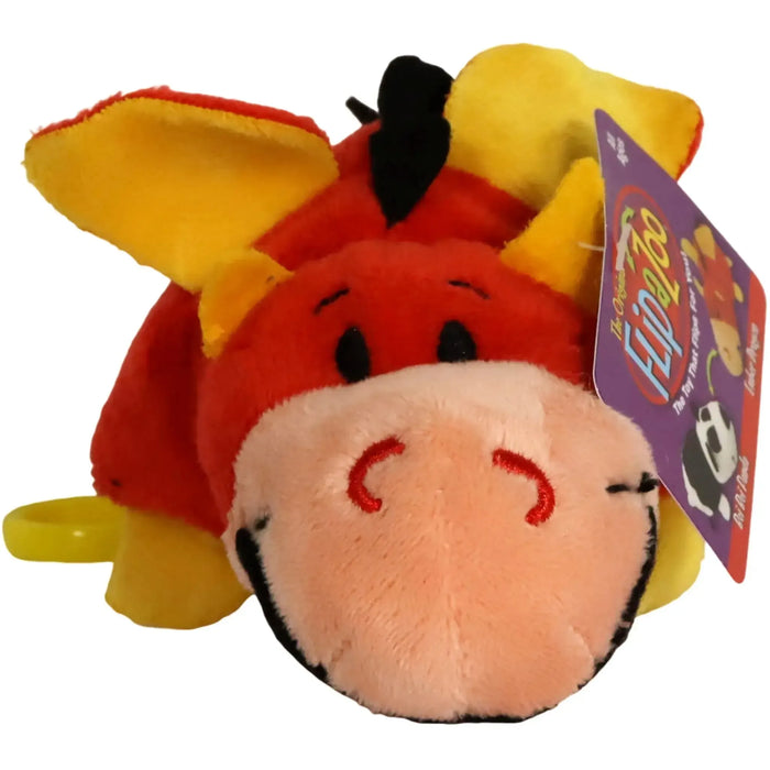 Flip A Zoo - 2-in-1 Reversible Bei Bei Panda & Ember Dragon Clip-On Plush (4.5") - Jay at Play