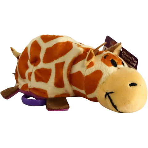 Flip A Zoo - 2-in-1 Reversible Geo Giraffe & Ava Hippo Clip-On Plush  (5