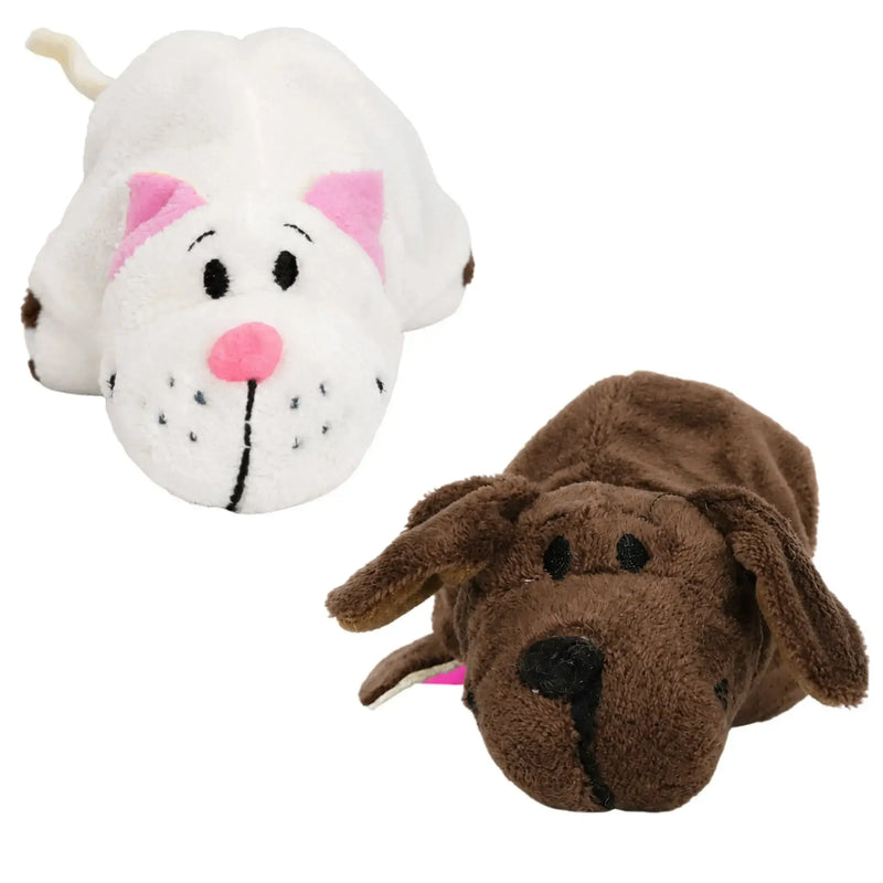 Flip A Zoo - 2-in-1 Reversible Rachel Cat & Bradley Labrador Clip-On Plush (4.5