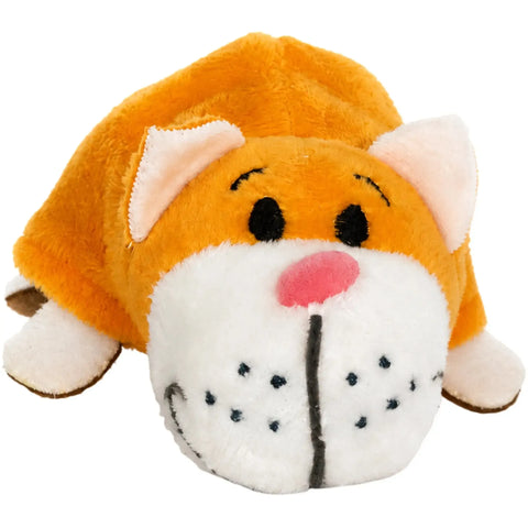Flip A Zoo - 2-in-1 Reversible Savannah Cat & Bodni Bulldog Clip-On Plush (4.5