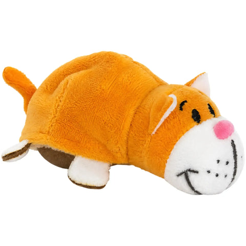 Flip A Zoo - 2-in-1 Reversible Savannah Cat & Bodni Bulldog Clip-On Plush (4.5