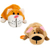 Flip A Zoo - 2-in-1 Reversible Savannah Cat & Bodni Bulldog Clip-On Plush (4.5