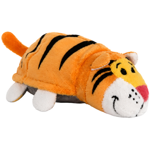 Flip A Zoo - 2-in-1 Reversible Theodore Tiger & Emma Elephant Clip-On Plush (5.5