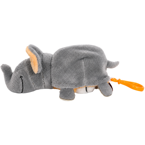 Flip A Zoo - 2-in-1 Reversible Theodore Tiger & Emma Elephant Clip-On Plush (5.5
