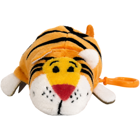 Flip A Zoo - 2-in-1 Reversible Theodore Tiger & Emma Elephant Clip-On Plush (5.5