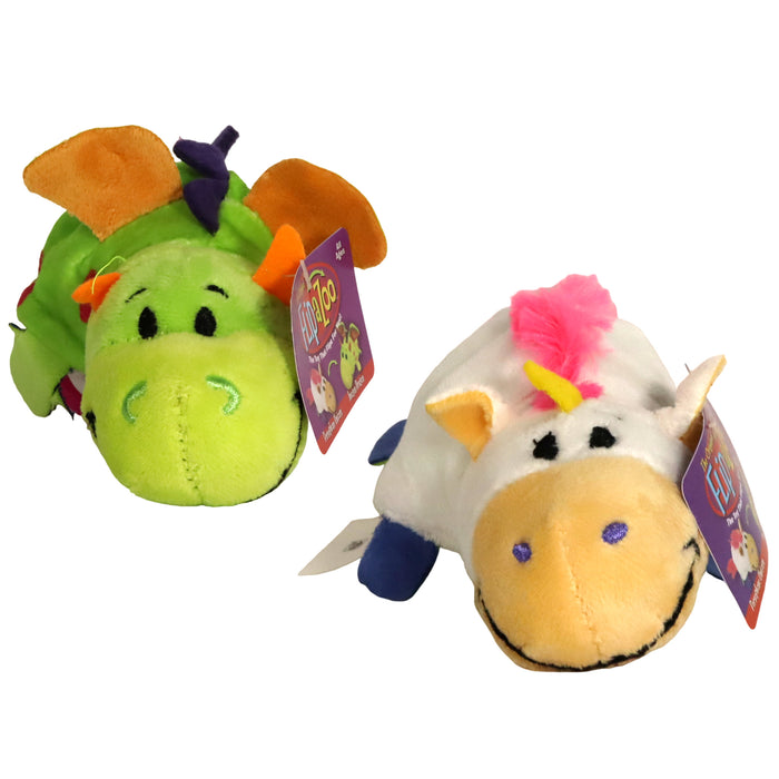 Flip A Zoo - 2-in-1 Reversible Persephone Unicorn & Imogen Dragon Clip-On Plush (5") - Jay at Play