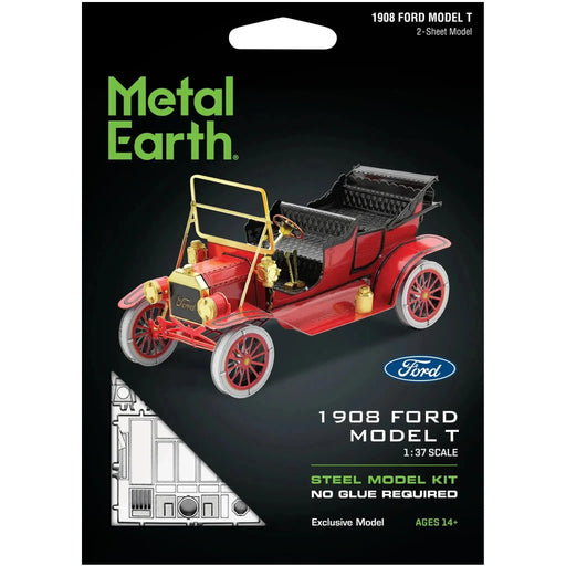 Ford - 1908 Model T (Colored) Car Figure Model Kit (Steel, Moderate Difficulty) - Fascinations - Metal Earth Series - (2022)