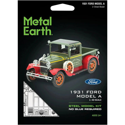 Ford - 1931 Model A Pickup Truck Figure Model Kit (1:40 Scale, Steel, Moderate Difficulty) - Fascinations - Metal Earth Series - (2022)1