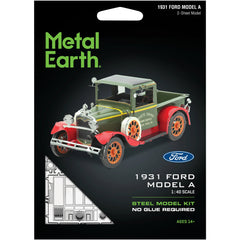 Ford - 1931 Model A Pickup Truck Figure Model Kit (1:40 Scale, Steel, Moderate Difficulty) - Fascinations - Metal Earth Series - (2022)1
