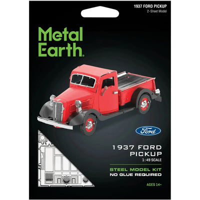 Ford - 1937 Pickup Classic Truck Figure Model Kit (1:49 Scale, Steel, Moderate Difficulty) - Fascinations - Metal Earth Series - (2022)