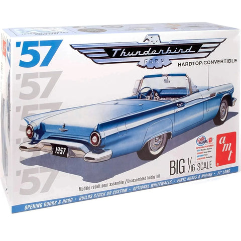 Ford - 1957 Thunderbird Hardtop/Convertible Car Figure Model Kit (1:16 Scale) - AMT - Retro Deluxe Series - (2023) - Image 1