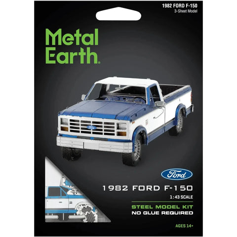 Ford - 1982 Ford F-150 Pickup Truck 3D Figure Model Kit (1:43 Scale, Steel, Moderate Difficulty) - Fascinations - Metal Earth Series - (2024)