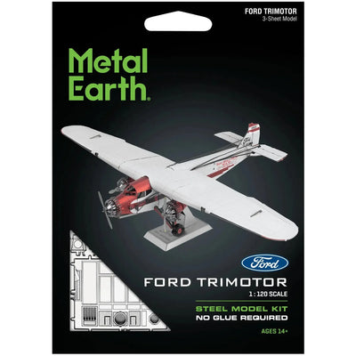 Ford - Trimotor Airplane 3D Figure Model Kit (1:120 Scale, Steel, Moderate Difficulty) - Fascinations - Metal Earth Series - (2022)