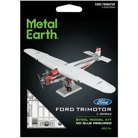 Ford - Trimotor Airplane 3D Figure Model Kit (1:120 Scale, Steel, Moderate Difficulty) - Fascinations - Metal Earth Series - (2022)