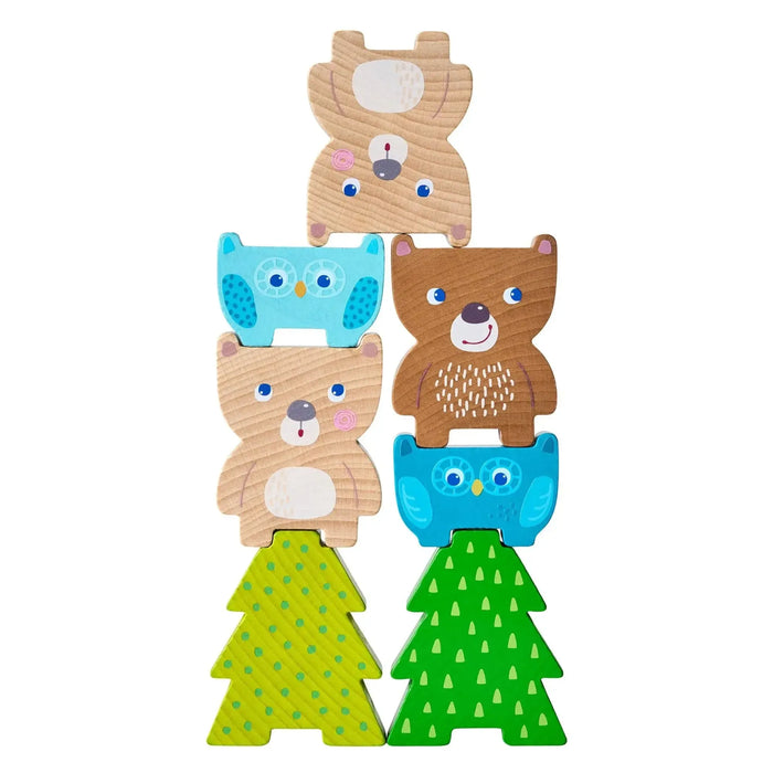 Forest Friends Stacking Toy - Wooden Toddler Toy for Developmental Learning and Motor Skills - HABA