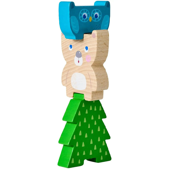 Forest Friends Stacking Toy - Wooden Toddler Toy for Developmental Learning and Motor Skills - HABA
