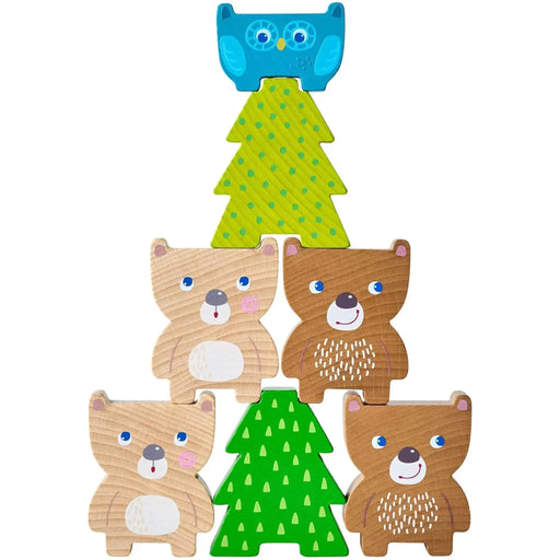 Forest Friends Stacking Toy - Wooden Toddler Toy for Developmental Learning and Motor Skills - HABA