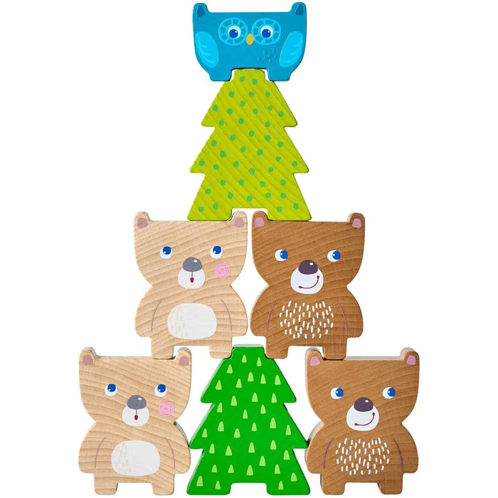 Forest Friends Stacking Toy - Wooden Toddler Toy for Developmental Learning and Motor Skills - HABA