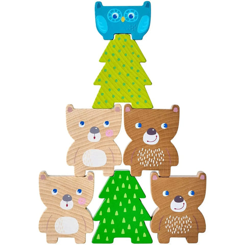 Forest Friends Stacking Toy - Wooden Toddler Toy for Developmental Learning and Motor Skills - HABA - Image 2