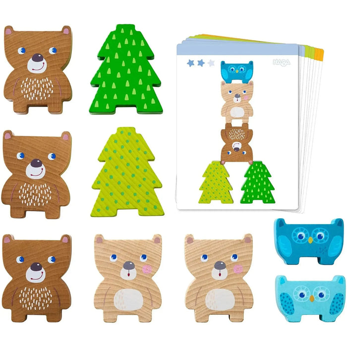 Forest Friends Stacking Toy - Wooden Toddler Toy for Developmental Learning and Motor Skills - HABA