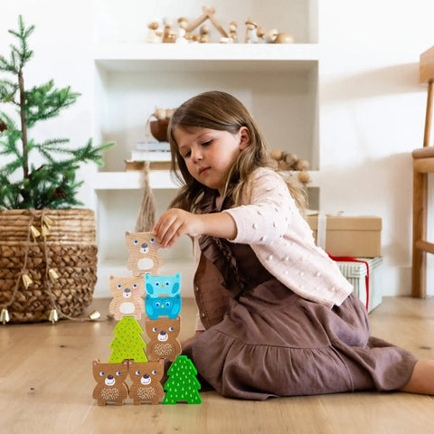 Forest Friends Stacking Toy - Wooden Toddler Toy for Developmental Learning and Motor Skills - HABA - Image 5