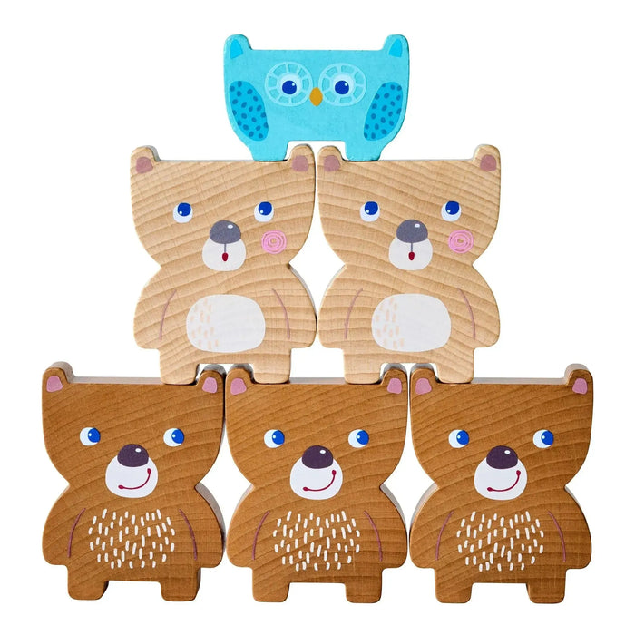 Forest Friends Stacking Toy - Wooden Toddler Toy for Developmental Learning and Motor Skills - HABA